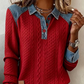 ⏰Last Day Sale 50% Off 💃 Women’s Denim Patchwork Lapel Long-Sleeve Shirt
