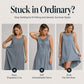 Women's Sleeveless Denim Dress with Asymmetrical Hem