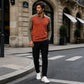 Men's Casual Color-Block Long Sleeve Shirt