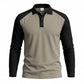 Men's Casual Color-Block Long Sleeve Shirt