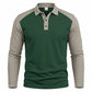 Men's Casual Color-Block Long Sleeve Shirt