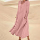 Women's Solid Color Long Sleeve Dress