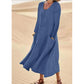 Women's Solid Color Long Sleeve Dress