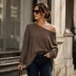 Women's Off-Shoulder Top with Split Hem