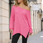 Women's Off-Shoulder Top with Split Hem