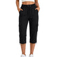 Women's Casual Cargo Capri Pants