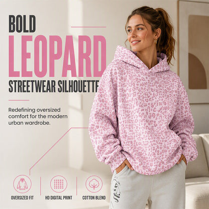 Women's Leopard Print Hooded Sweatshirt