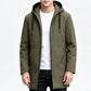Men's Mid-Length Hooded Windbreaker Jacket