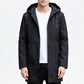 Men's Mid-Length Hooded Windbreaker Jacket
