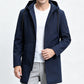 Men's Mid-Length Hooded Windbreaker Jacket