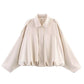 Women’s Fashionable Suede-Effect Pilot Jacket