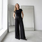 Women's High-Waist Wide-Leg Pants with Belt