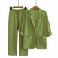 Women's Casual Blazer and Pants 2-Piece Set