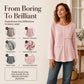 ⏰Last Day Sale 50% Off 💃Women's Crewneck Textured Patchwork Top