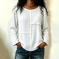⏰Last Day Sale 50% Off 💃Women's Crewneck Textured Patchwork Top