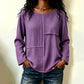 ⏰Last Day Sale 50% Off 💃Women's Crewneck Textured Patchwork Top
