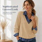 👖 LIMITED-TIME 50% OFF! ✨ Women's Casual Patchwork Long Sleeve Top