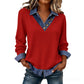 👖 LIMITED-TIME 50% OFF! ✨ Women's Casual Patchwork Long Sleeve Top