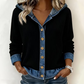 ⏰Last Day Sale 50% Off💃 Women's Denim Patchwork Hooded Jacket