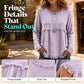 Women's Vintage Fringe Tassel Casual Top