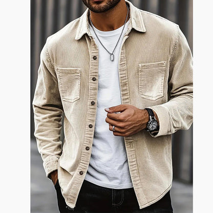 Men's Casual Long Sleeve Button-Down Shirt