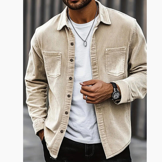 Men's Casual Long Sleeve Button-Down Shirt