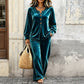 Women's Casual Velvet 2-Piece Loungewear Set