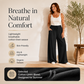 Women's Cotton Linen Wide Leg Pants