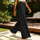Women's Cotton Linen Wide Leg Pants