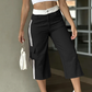 Women's Sporty Side Stripe Capri Cargo Pants