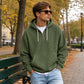 Men's Knit Quarter-Zip Hoodie Sweatshirt