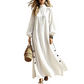 Women's Loose Long Sleeve Maxi Dress