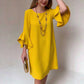 Women's Ruffle Bell Sleeve Dress