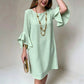 Women's Ruffle Bell Sleeve Dress