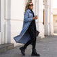 Women’s Casual Longline Button-Up Denim Coat