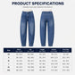 Women's High Waisted Harem Denim Pants