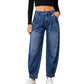 Women's High Waisted Harem Denim Pants