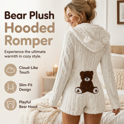 Women’s Plush Hooded Long Sleeve Romper