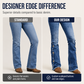Women High Waisted Distressed Flare Jeans