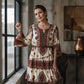 Women’s Bohemian V-Neck Tiered Ruffle Dress