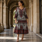 Women’s Bohemian V-Neck Tiered Ruffle Dress