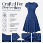 Women's Elegant Brushed Ribbed Knit Dress