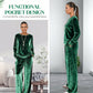 Women's Velvet Top & Pants 2-Piece Set