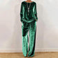 Women's Velvet Top & Pants 2-Piece Set