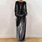 Women's Velvet Top & Pants 2-Piece Set