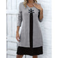 Women's Casual Ribbed Knit Long Sleeve Dress
