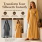 Women's Striped Elastic Waist Maxi Dress