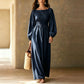 Women's Striped Elastic Waist Maxi Dress