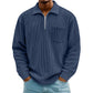 Men's Casual Ribbed Half Zip Sweater