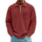 Men's Casual Ribbed Half Zip Sweater
